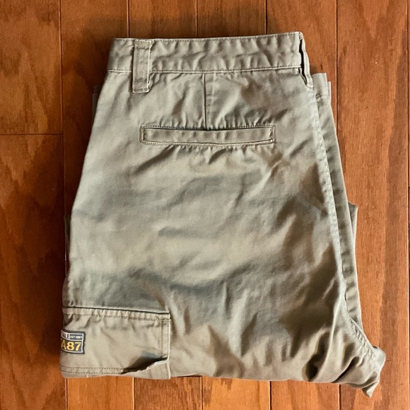 Men’s Aeropostale A87 100% Cotton Zipper 🪰 Tan Cargo Pants! - Picture 2 of 9